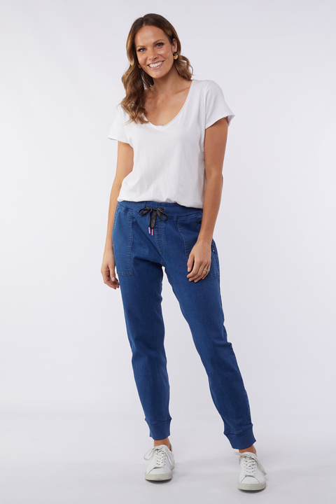 Womens denim jogger pants top australia