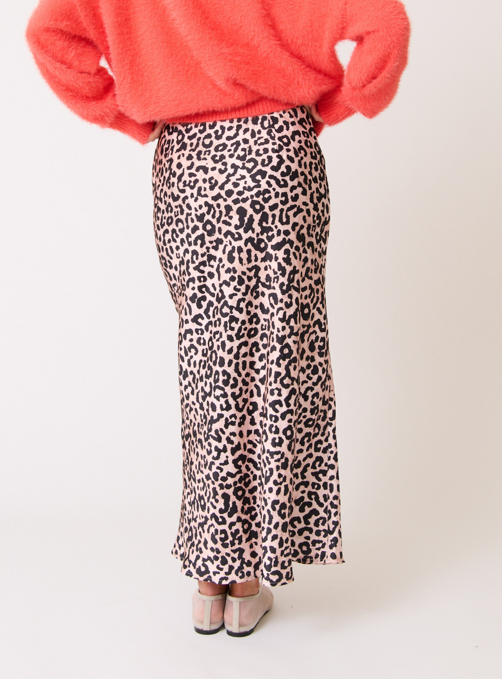 MILLIE SLIP SKIRT - Neutral Leopard