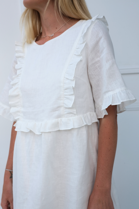 EVIE MINI DRESS - White