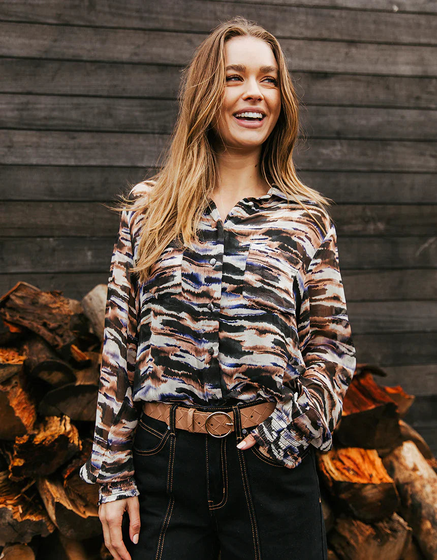 MALA ABSTRACT BLOUSE - Abstract Print