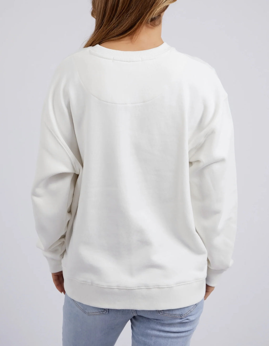 BORDER ROSE CREW - Vintage White