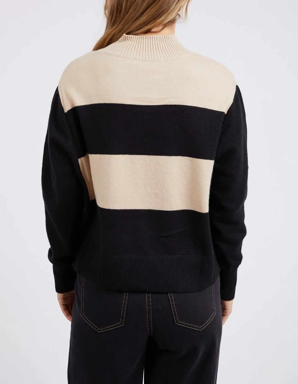 CANTERBURY KNIT - Tan and Black Stripe