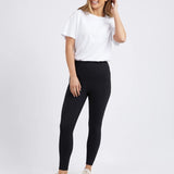 LUXE RIB LEGGING - Black