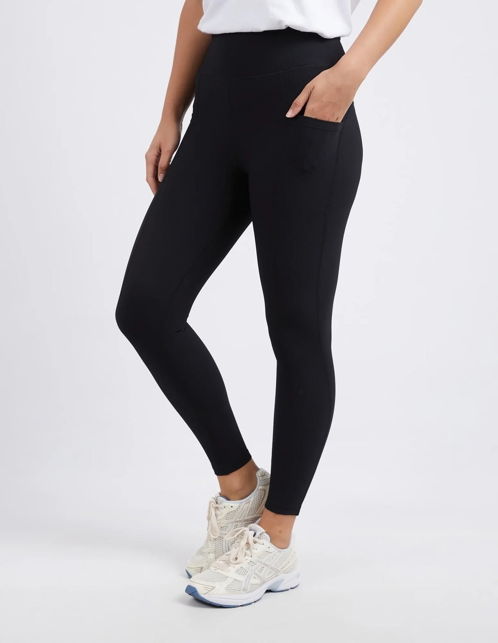 LUXE RIB LEGGING - Black