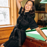 RIVA DENIM DRESS - Black