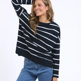 Jayne Stripe Throw On Top