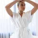 HERITAGE LINEN MAXI DRESS - White