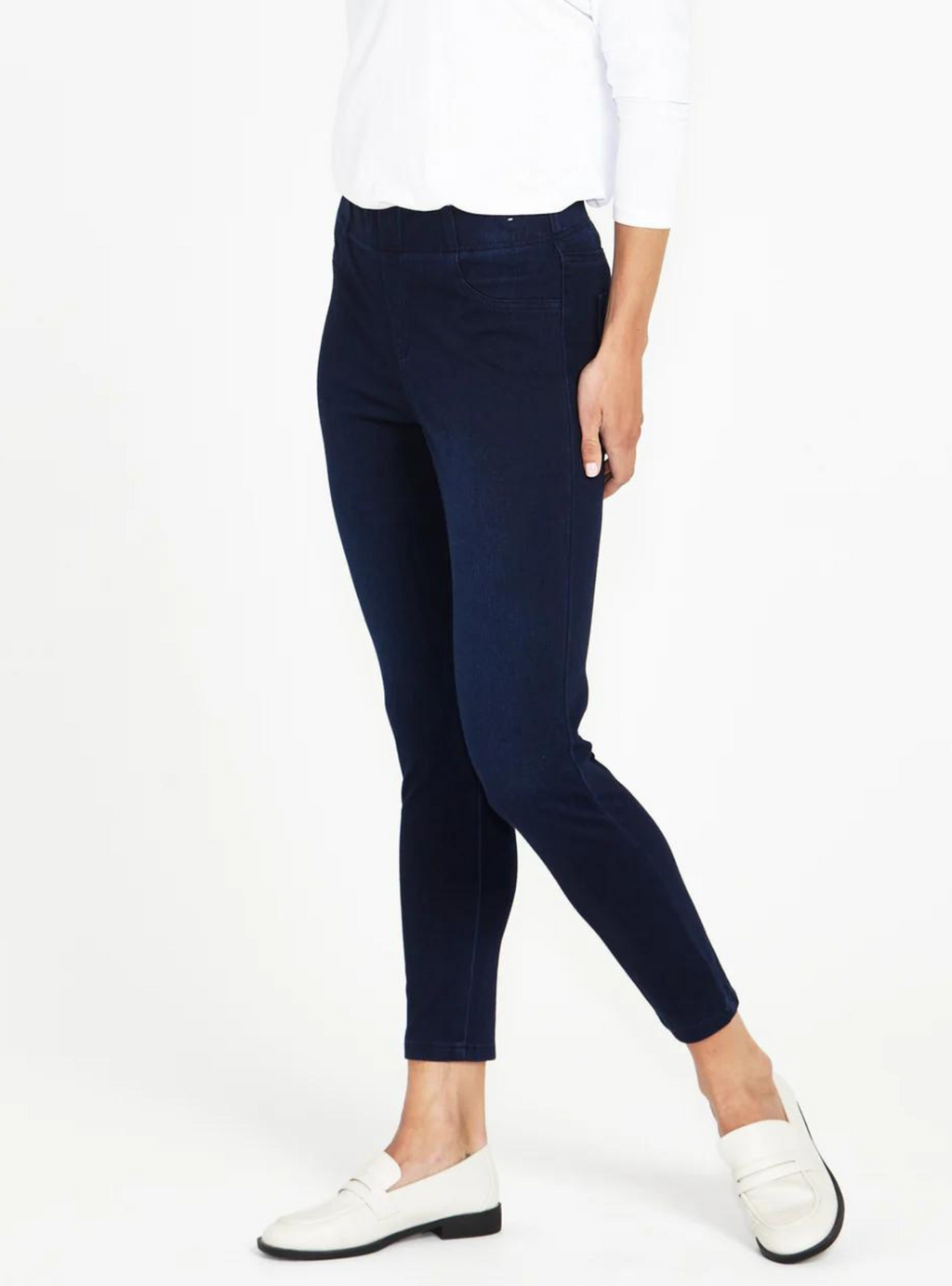 SKYLAH STRETCH DENIM JEGGING - Dark Sky Wash