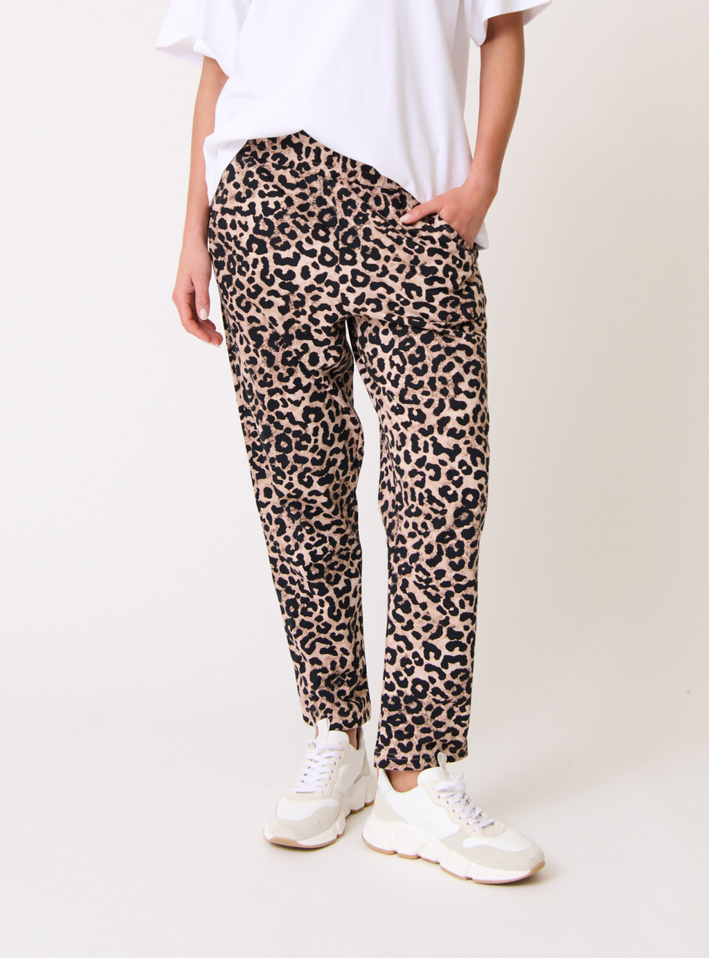 GRACE PANT - Neutral Leopard