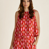 COPACABANA SHELL TOP - Sardinia Geo Print