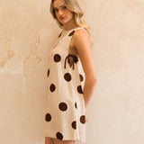 ANYA MINI DRESS - Mocha Dots