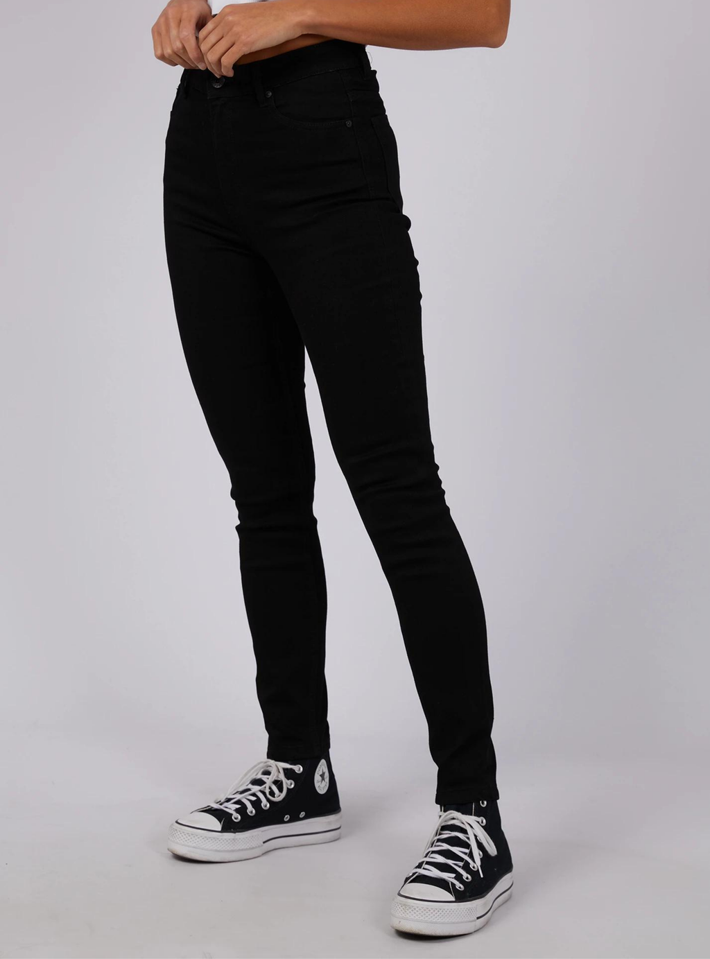 VICE HIGH SKINNY JEAN - Jet Black