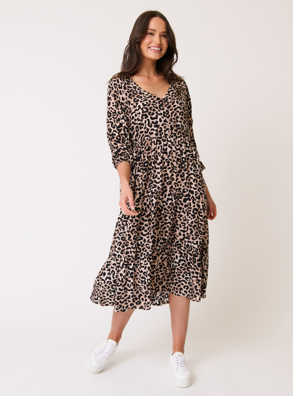 CALI DRESS - Neutral Leopard