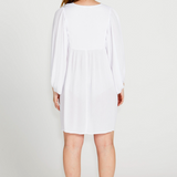 RAVA BOHO MINI DRESS - White