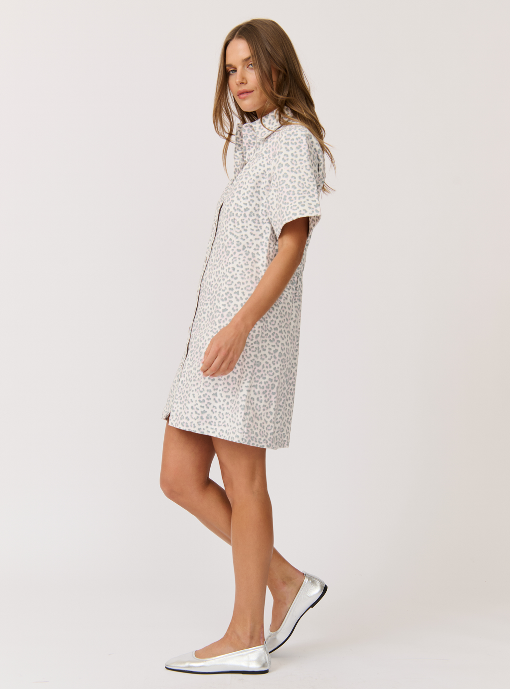 HALLIE DRESS - Smudge Leopard