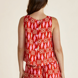 COPACABANA SHELL TOP - Sardinia Geo Print
