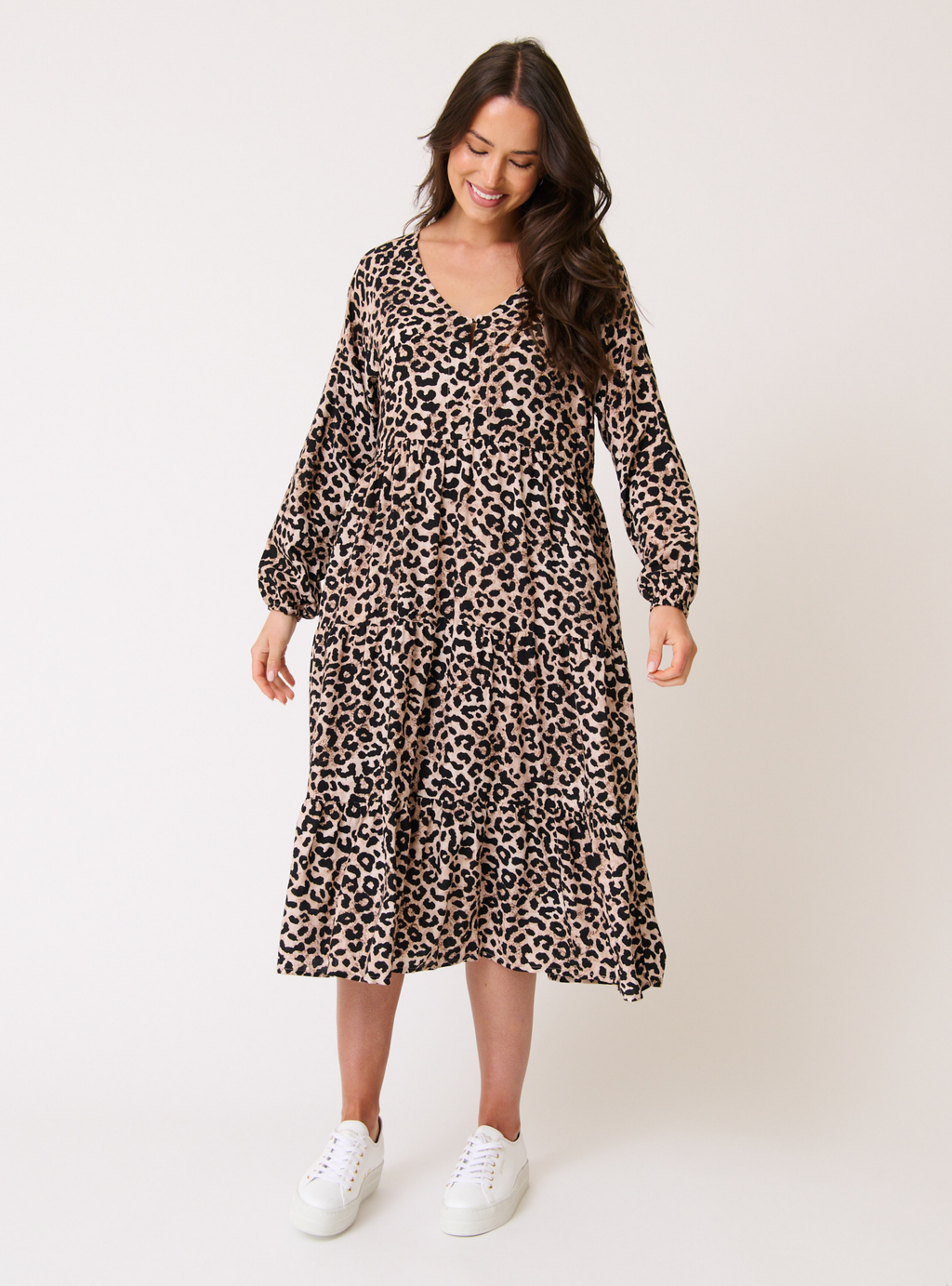 CALI DRESS - Neutral Leopard