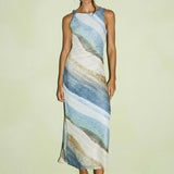 Zelie Mesh Midi Dress