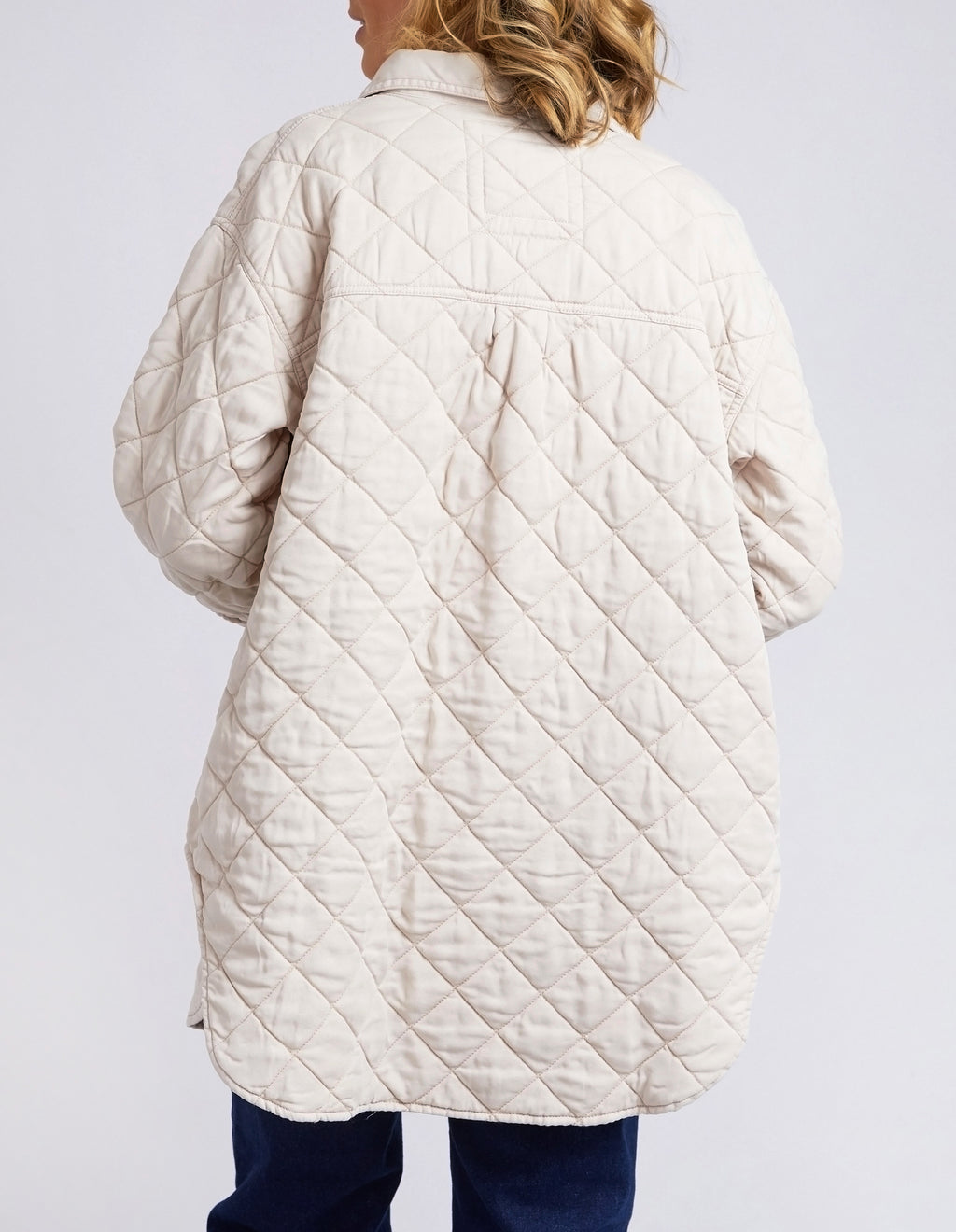 KATIE QUILTED SHACKET - Oatmeal