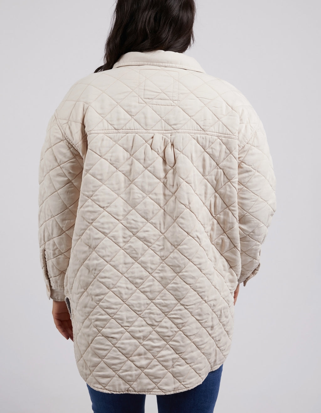 KATIE QUILTED SHACKET - Oatmeal