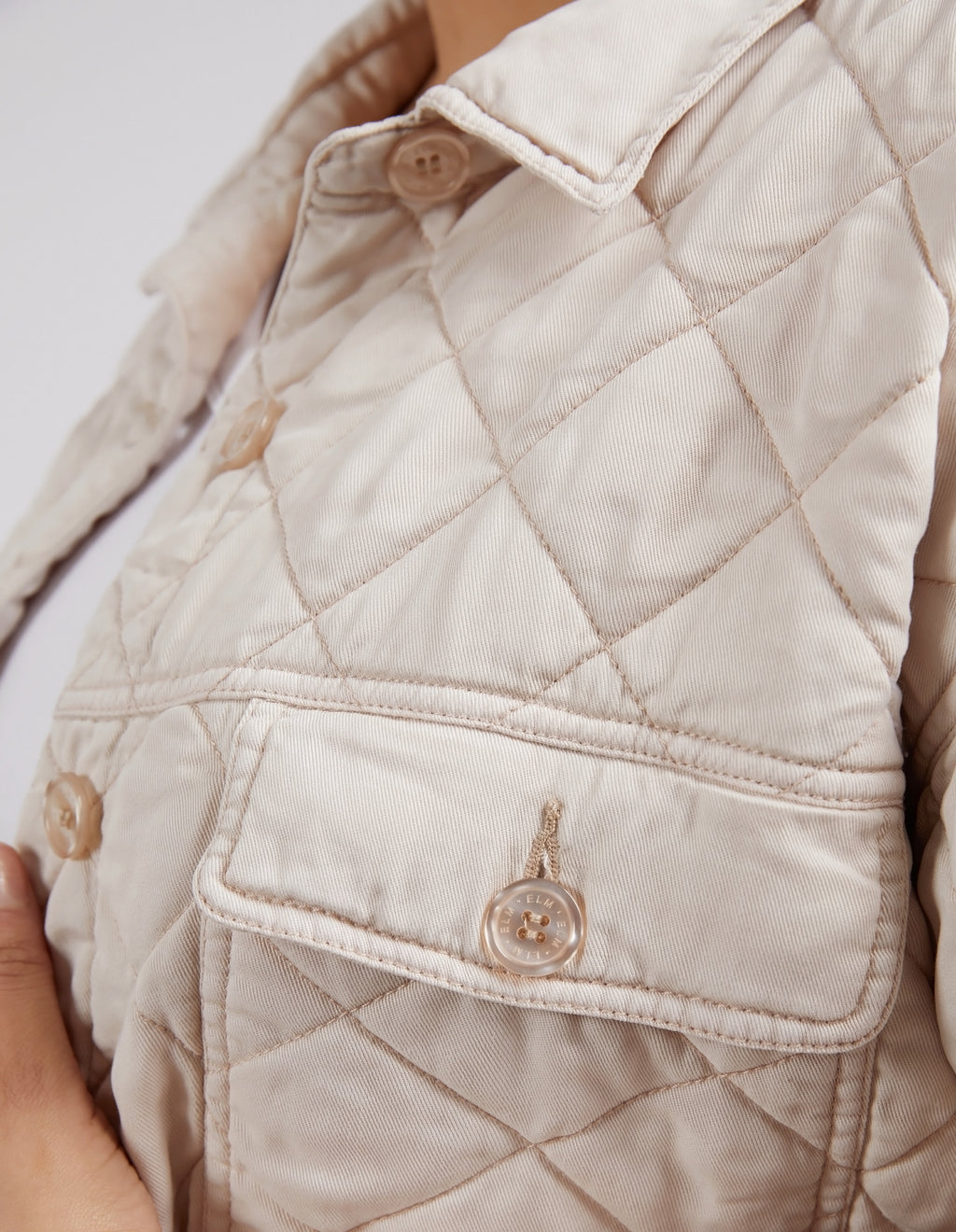 KATIE QUILTED SHACKET - Oatmeal