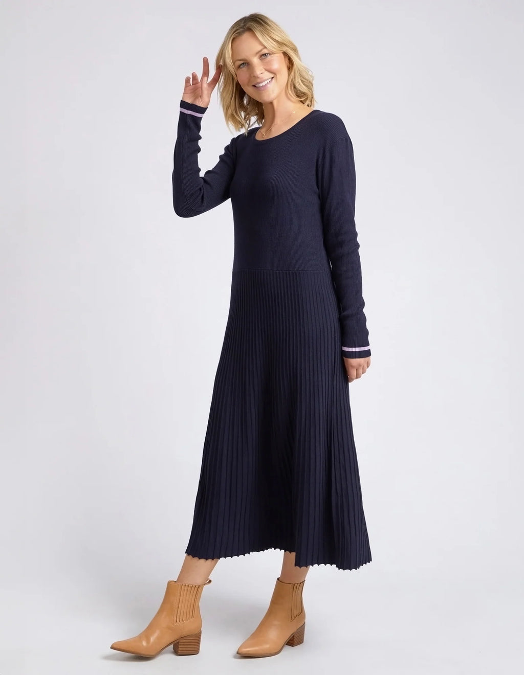 TAMMY KNIT DRESS - Dark Sapphire