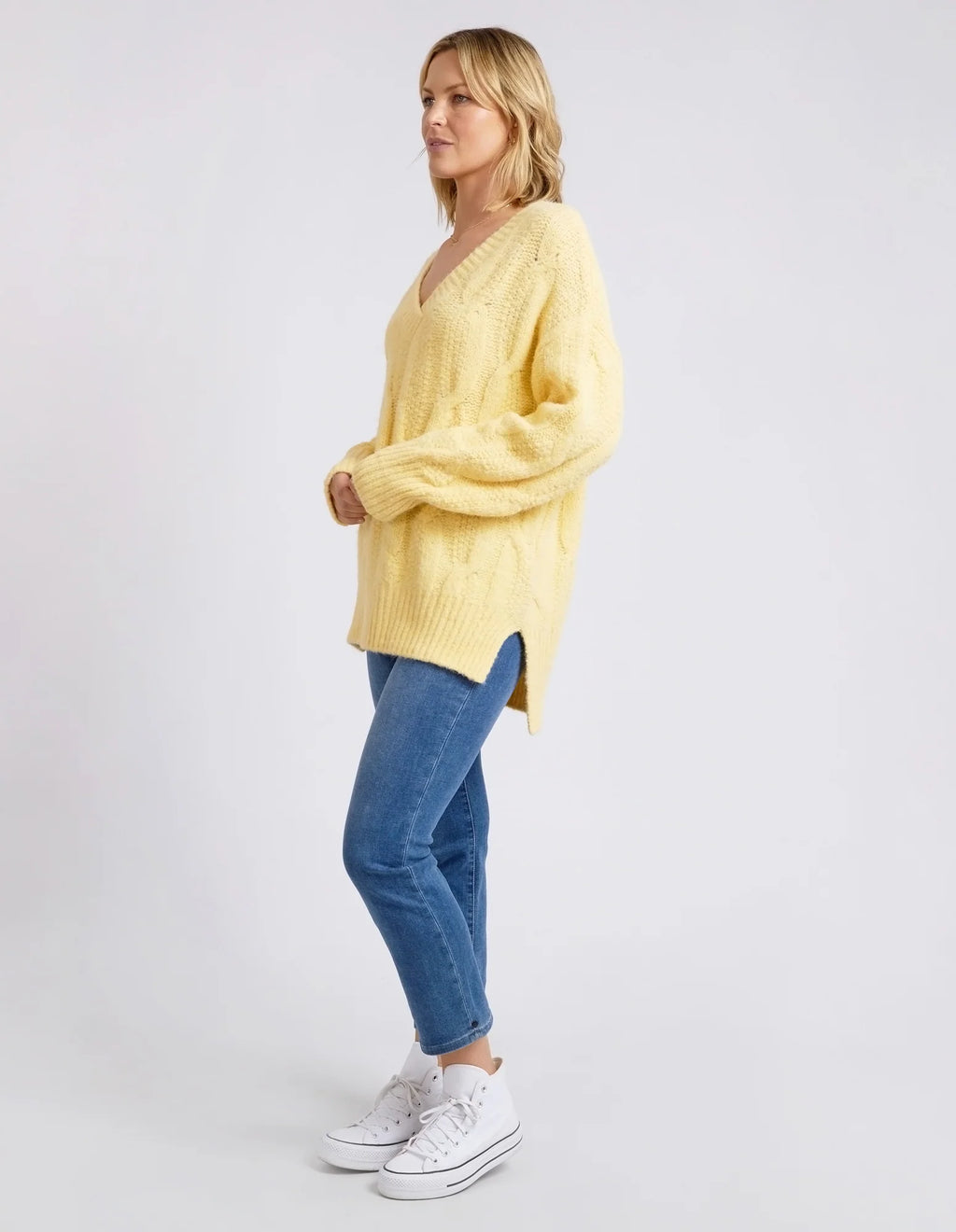 TALLULAH CABLE KNIT - Banana