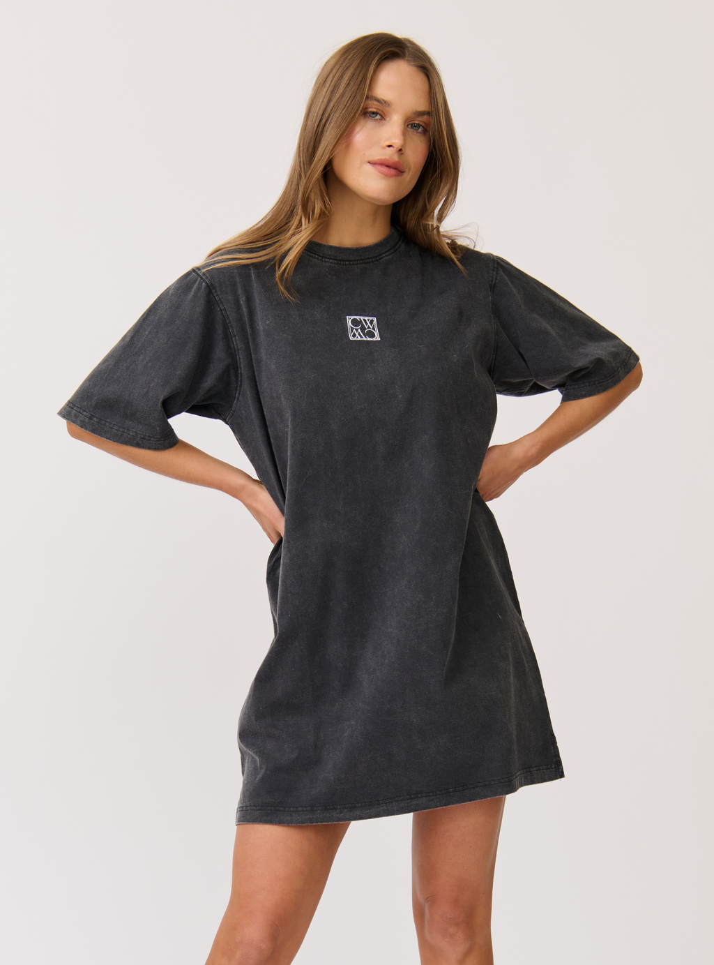 CARMEN SHIRT DRESS - Washed Black