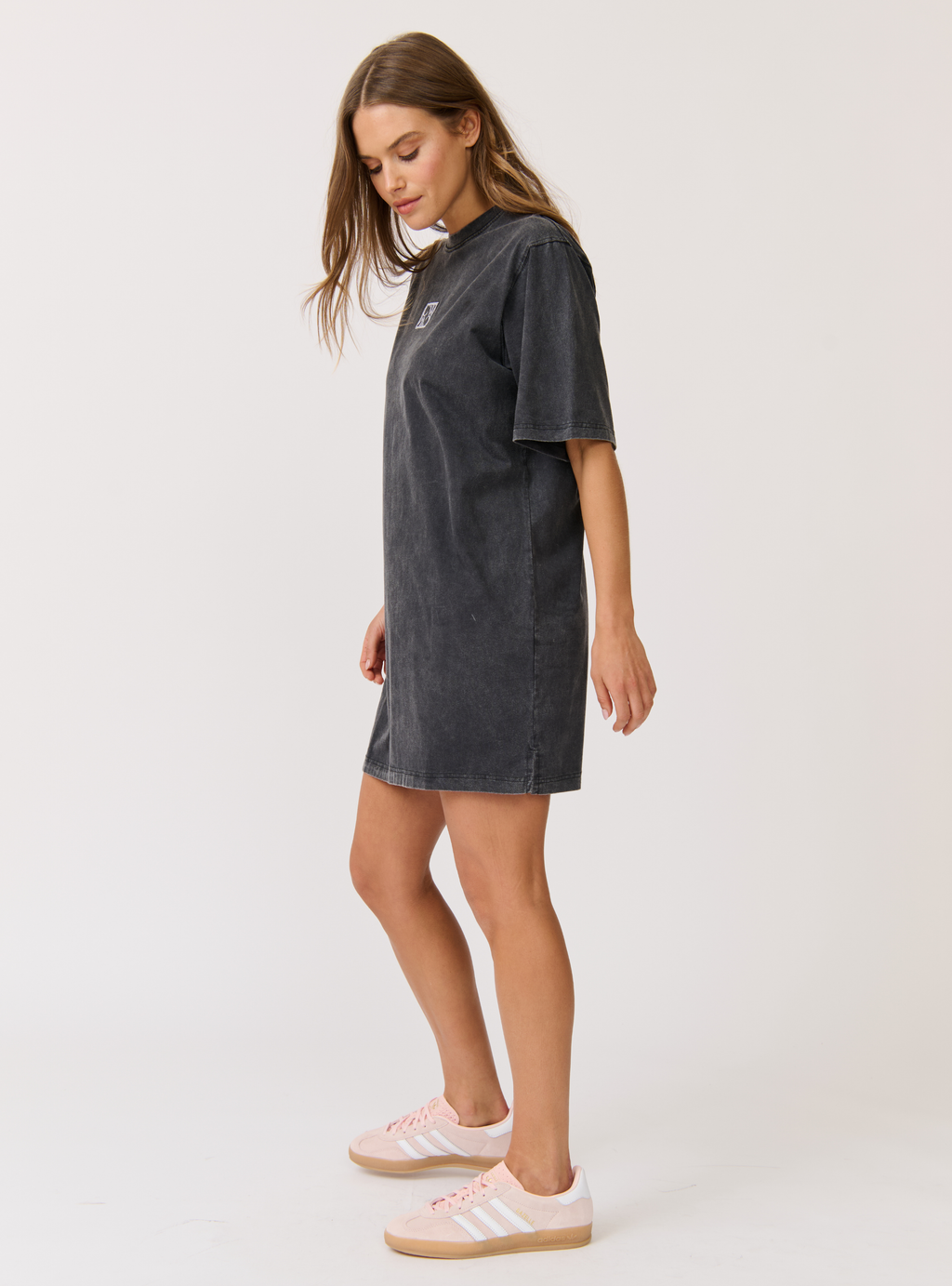 CARMEN SHIRT DRESS - Washed Black