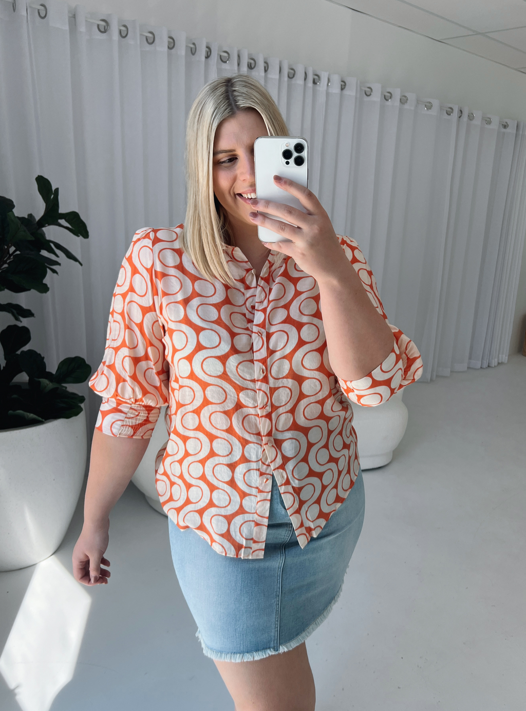 AMELIA SHIRT - Orange