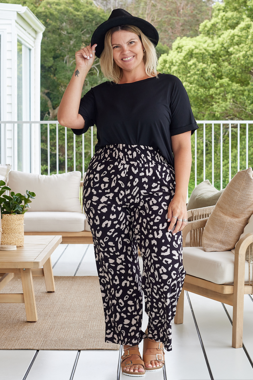 PEACED OUT PANT Cheetah Frankie Co Clothing