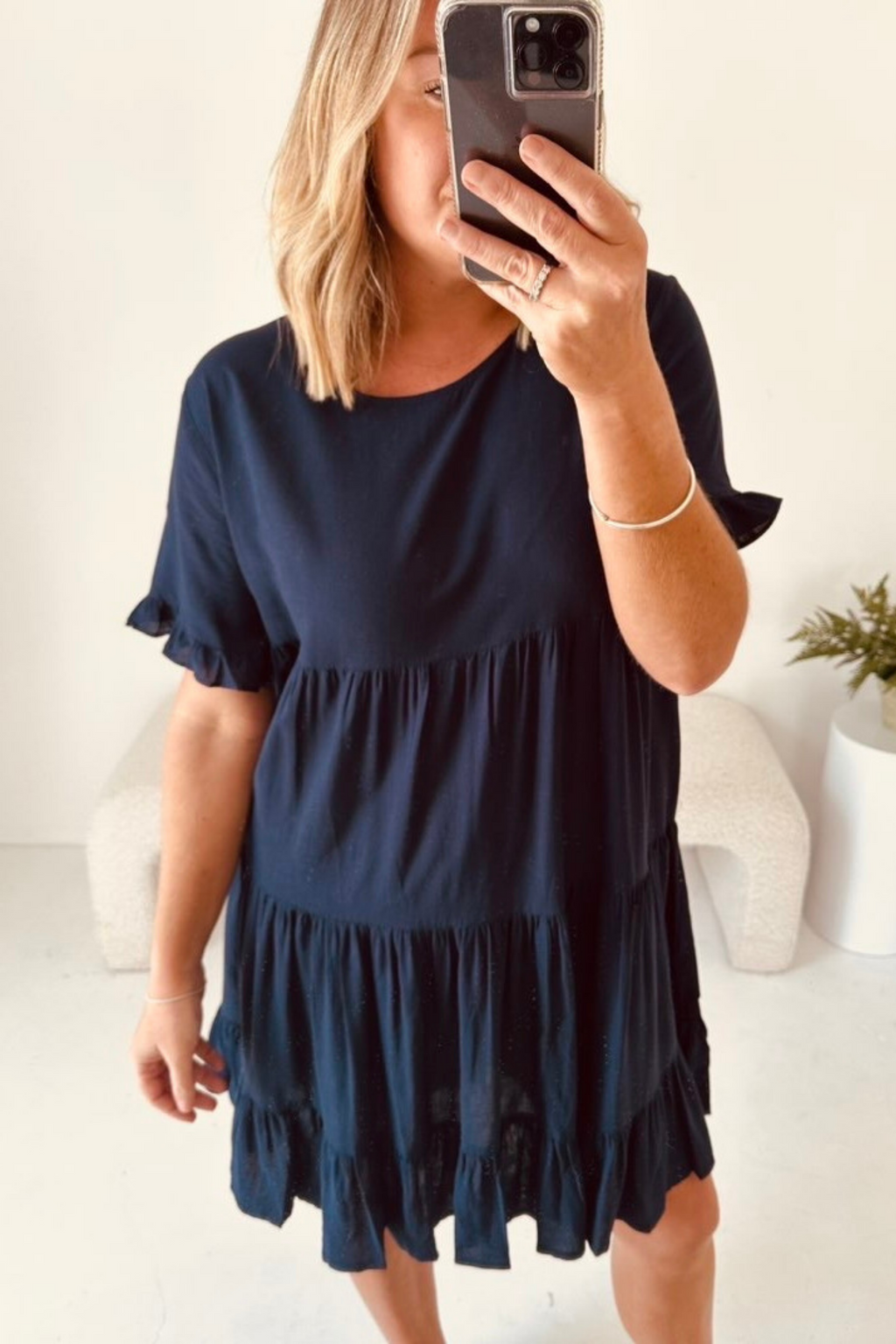 MALIA MINI DRESS - Navy