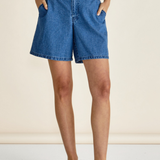 BREEZE RELAXED DENIM SHORTS - Dark Blue