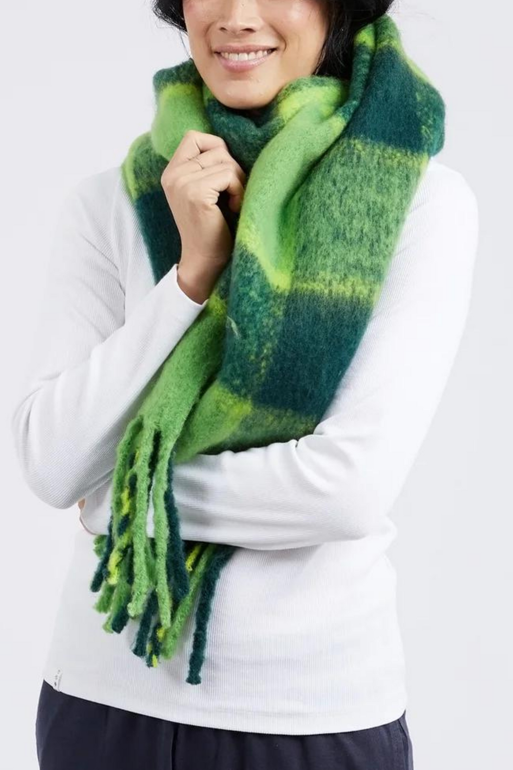 FIG SCARF - Green Check