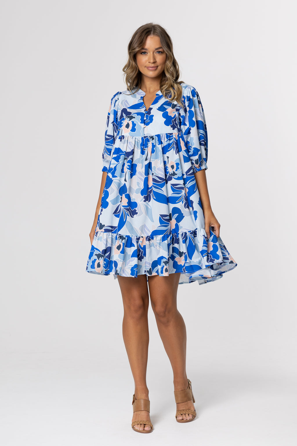 ALEX DRESS - Multi Blue