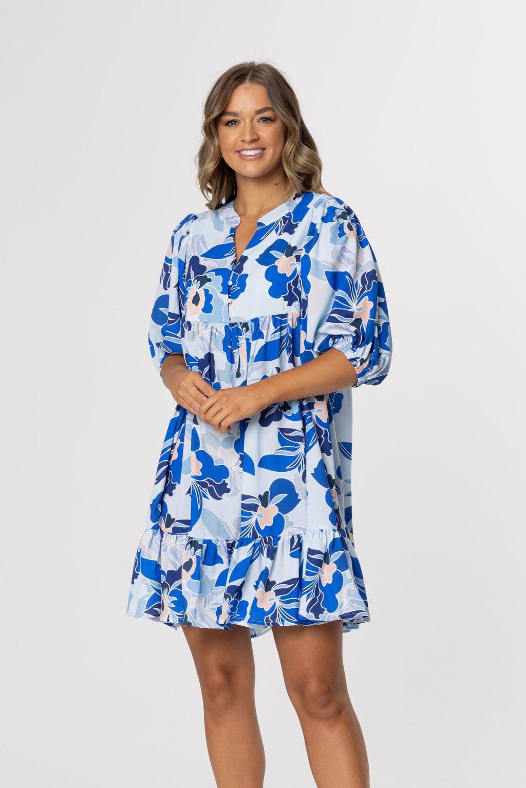 ALEX DRESS - Multi Blue