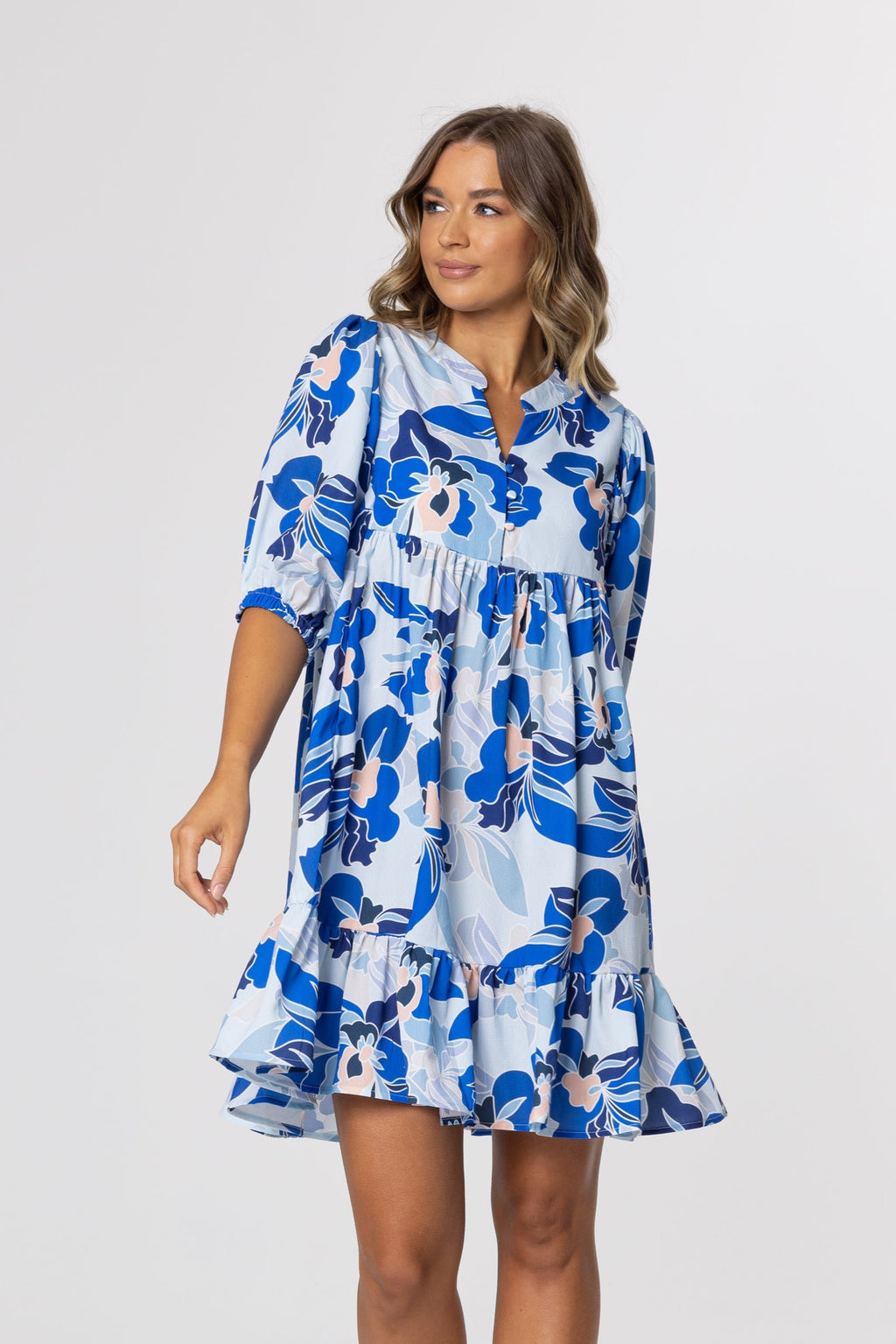 ALEX DRESS - Multi Blue