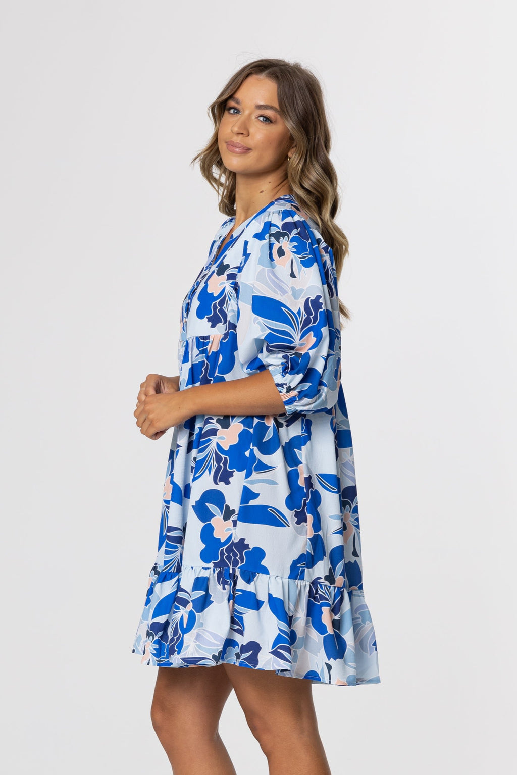 ALEX DRESS - Multi Blue