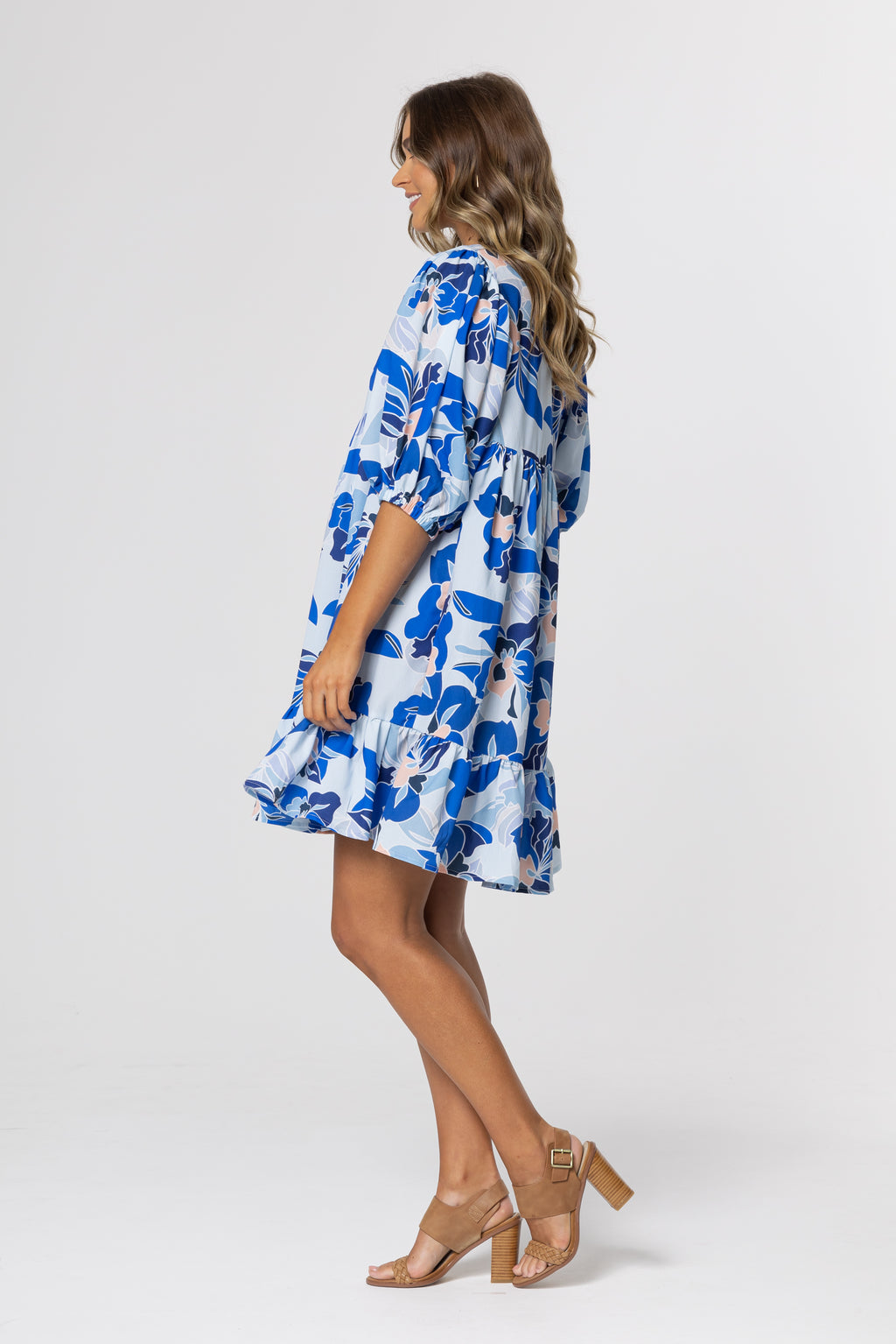 ALEX DRESS - Multi Blue