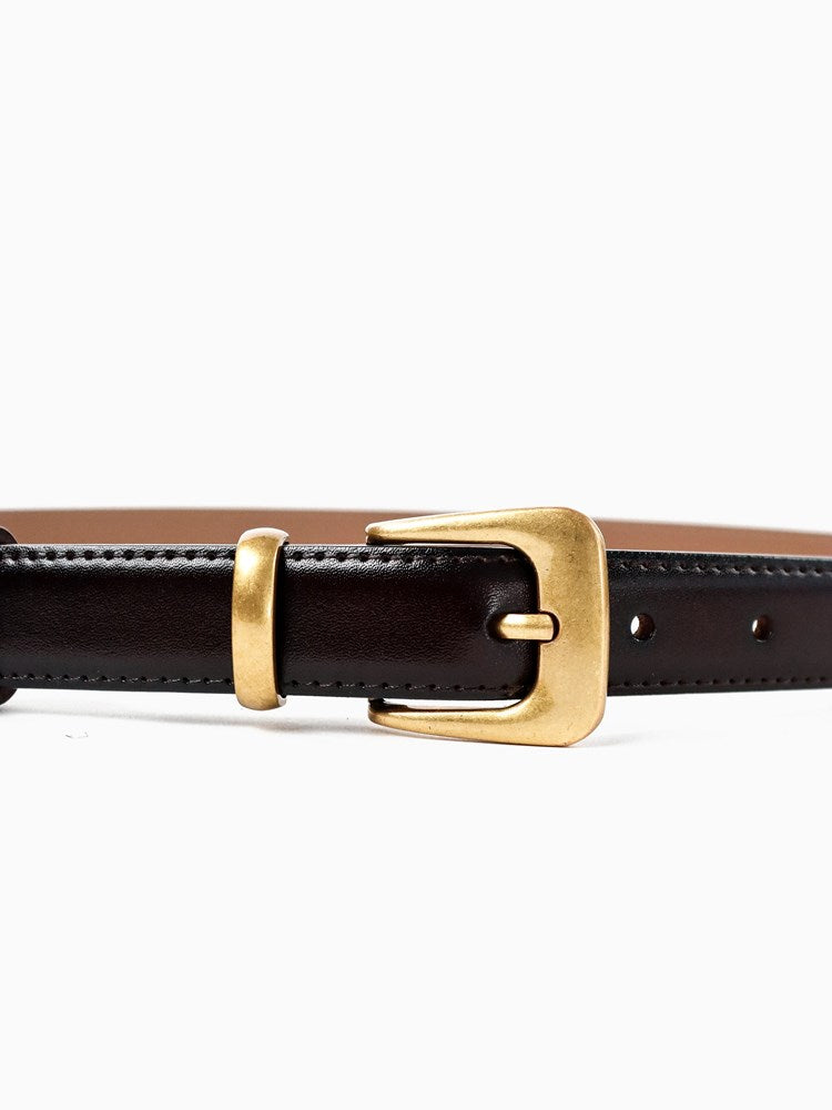 Greta Thin Genuine Leather Belt