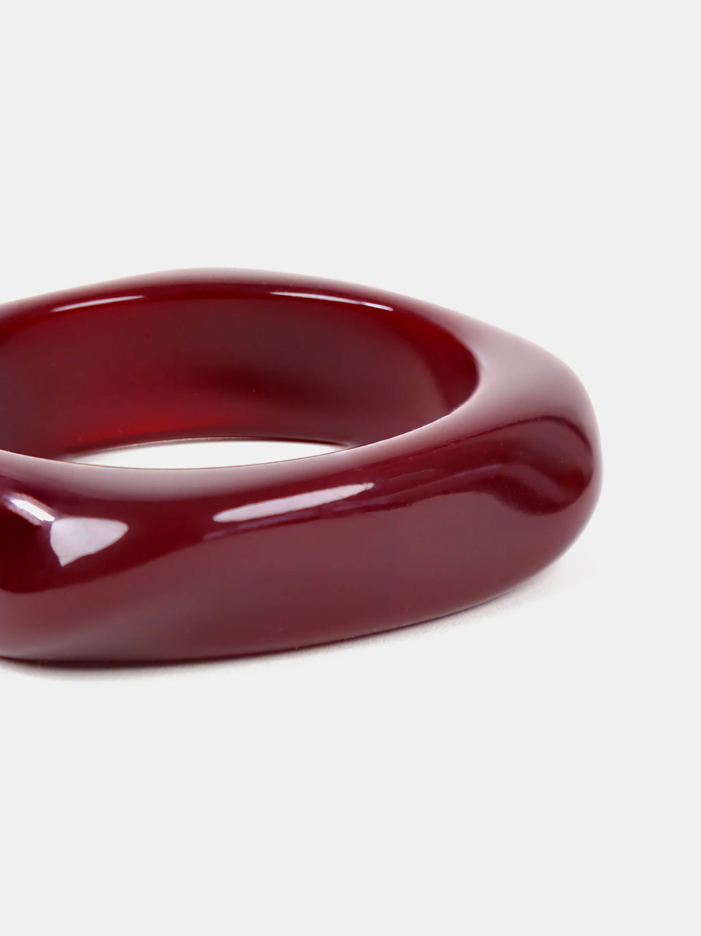 ANGULAR CUFF BANGLE - Wine