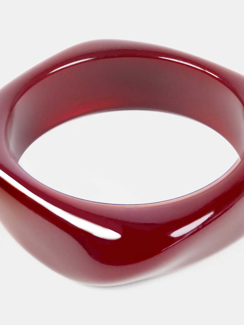 ANGULAR CUFF BANGLE - Wine