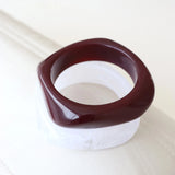 ANGULAR CUFF BANGLE - Wine