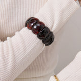 ADELE BEADED RESIN BANGLE - Dark Tort