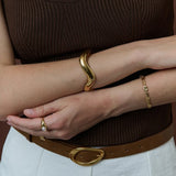 Wavy Slim Adjustable Bangle
