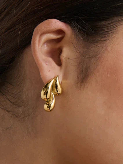 CHRISTY STATEMENT EARRINGS - Gold