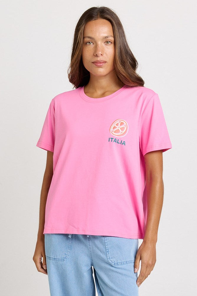 Betty Basics Ellia Print Tee in Italian Orange Print