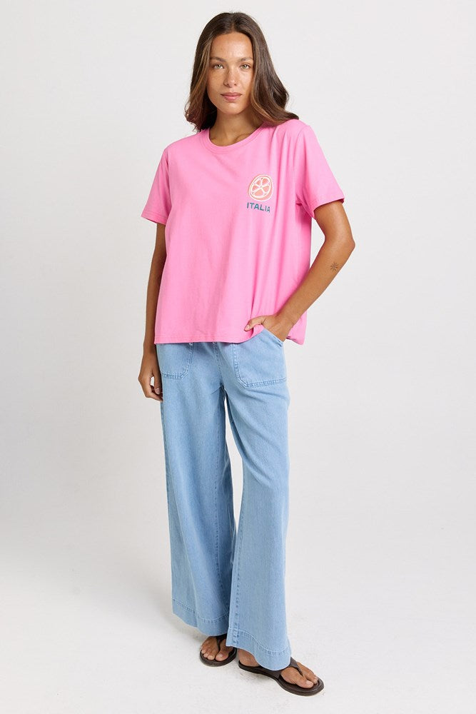 Betty Basics Ellia Print Tee in Italian Orange Print - view 2
