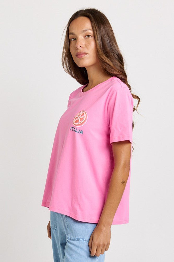 Betty Basics Ellia Print Tee in Italian Orange Print - view 3