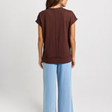 Shirley Short Sleeve Tee - Chocolate